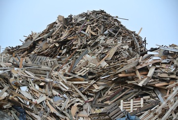 wood waste pile